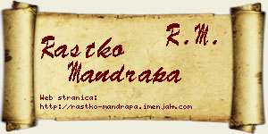 Rastko Mandrapa vizit kartica